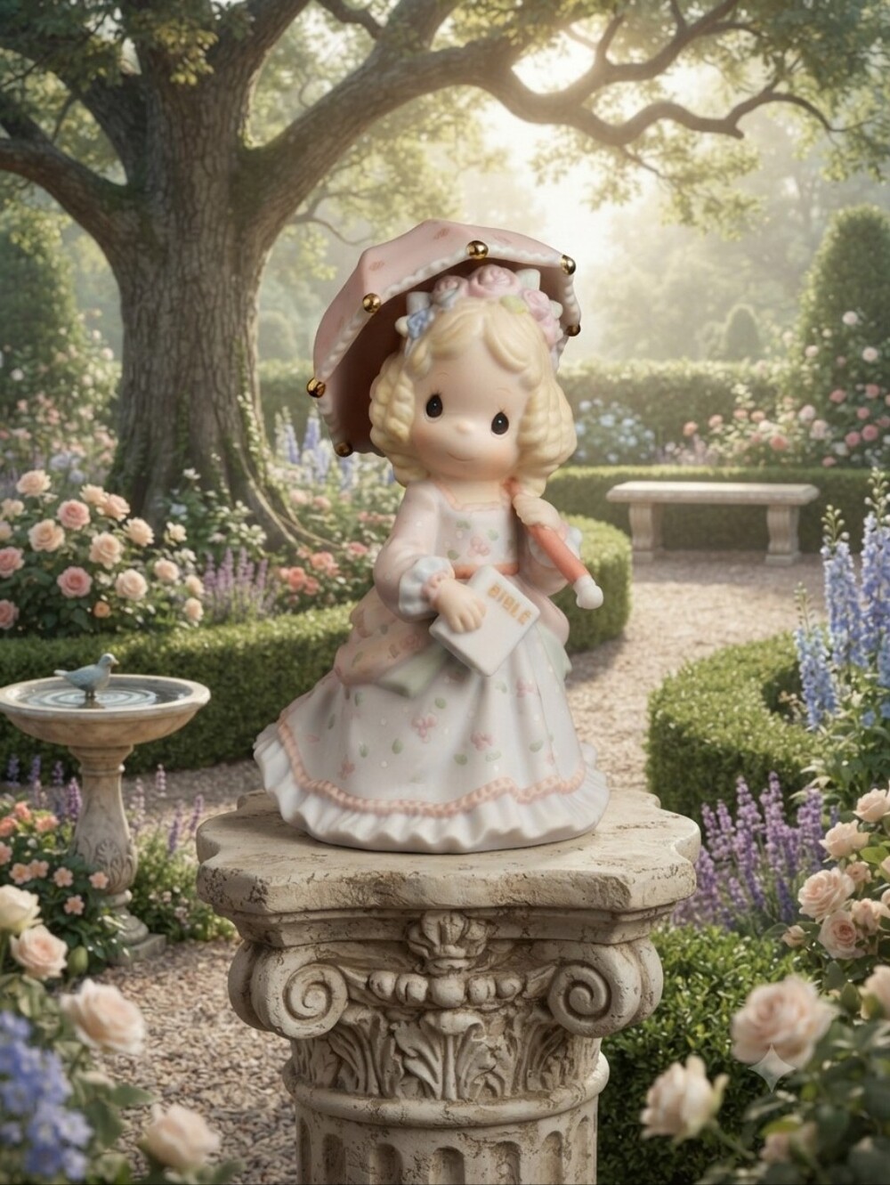 Precious Moments White Porcelain 'Victorious In Jesus' Collectible